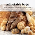 Miniatyrbild 6 av 6: Återanvändbara plastbrödpåsar för hembakat bröd - 100-pack transparenta