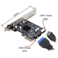 Pikkukuva 2 / 5: Vl805 Emolevyadapteri 5 Gbps Type E Usb 3.1 Etupaneelin Naaras & Usb 2.0 - Pci-e 1x Express -kortti
