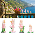 Miniatyrbillede 1 af 8: 4 stk. Fe-Ornament Resin Fe-Statue Miniature Figurer til Havegård Have Veranda