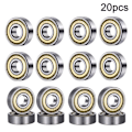 Miniatyrbillede 2 af 8: 608 ZZ Kuglelejer (20 stk), 608ZZ Metal Dobbelt Afskærmet Miniatur