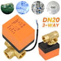 Miniatyrbillede 1 af 5: 2-3 Vejs Ventil Zonenventil Elektrisk Kugleventil 1\" 3/4\" Motorkuglehahn 230V