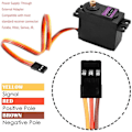 Miniatyrbilde 2 av 5: 4 stk MG996R Mikro Servo Motor Metallgir Digital Servomotor Dreiemoment DE