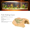 Miniatyrbillede 2 af 5: Fisk Skjulested Hule Harpiks Fade Resistant Vivid Komfortabel Akvarium Ly Dekoration til Reptil GS0622