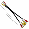 Miniatyrbillede 2 af 4: 3 RCA Han til 6 RCA Hun Audio Video Splitter Kabel - Composite AV Adapter til TV, DVD, Set-top Box osv. - 0,3 m