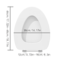 Miniatyrbild 2 av 5: Oval Toalettsits, Skumtoalettlock Mjukstängande, Ljudlös & Lätt att Rengöra
