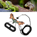 Miniatyrbillede 2 af 5: Lille Reptil Dyre Sele Blød Justerbar Skægget Dragestov til Udendørs Gåture for Hamstere Firben, Orange
