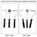 Miniatyrbilde 1 av 2: Aluminiumlegering Fiberglass Boblelaminering Rulle ABS Håndtak for GRP FRP Harpiksarbeid (3 stk/sett)