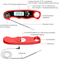 Miniatyrbild 3 av 6: Laga Mat Som Ett Proffs: Vattentät Digital Kötttermometer, Snabb & Exakt Mätning, Robust Design, Bakgrundsbelysning Kalibreringsfunktion För Tydliga Avläsningar
