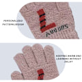 Miniatyrbilde 3 av 5: Vintertegnede femfingerhansker for gutter, strikket plysj, barnehage