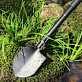 Miniatyrbild 2 av 5: Bärbar Taktisk Spade, 3-vägs Vikbar Design Högkolstål Multifunktionellt Verktyg Lättviktigt Överlevnadskit För Camping, Vandring,