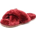 Miniatyrbillede 2 af 6: Dames Pels-Tøfler Flip Flop Åben Tå Cozy Hus Memory Foam S