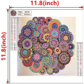Pikkukuva 5 / 7: Timanttimaalaus DIY 5D Erikoismuotoinen Strass, Mandala Kukka