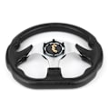 Miniatyrbillede 1 af 8: 320mm/12,5 tommer Racing Bil Drift Rattet med Hornknap Glans Sort Farve Universal