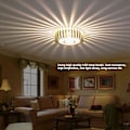 Miniatyrbilde 8 av 8: LED Taklampe 360° Lysende 24 Nøkler Kontroll LED Lampeperler 3W Solformet Vegglampe for Restaurant Cafe 85‑277V