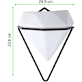Miniatyrbild 5 av 7: Inomhus Vägghängande Planteringskruka, Högglansig Keramisk Hexagonal Hängande Kruka för Luftväxter, Unik Geometrisk Planteringskruka med Speciell Beläggning, Modern Inredning för
