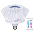 Miniatyrbild 2 av 8: LED-musiklampa RGB-färgförändring Inbyggd högtalare 24 knappar Fjärrkontroll Bred applikation LED-högtalarlampa