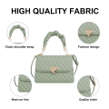 Miniatyrbillede 3 af 6: Mode kunstig læder plisseret håndtaske skulder crossbody