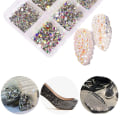 Miniatyrbillede 5 af 5: Fladt Baggrund Nail Art Krystal Stene, Krystal Fladt Baggrund Stene Til Pynt