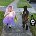 Pikkukuva 4 / 5: 2 kpl Halloween-pehmustetaskuja karkkipusseja temppuilemaan