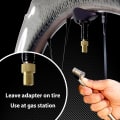 Miniatyrbilde 3 av 6: Messing Presta Ventiladapter - Konverter Presta til Schrader - Fransk