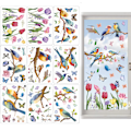 Miniatyrbilde 3 av 5: 9 stk blomstergrener og fugl vindusdekorasjoner