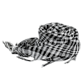Pikkukuva 1 / 5: Mustavalkoinen Unisex-Houndstooth-Stoli Keffiyeh-Tupsuhuivit Aavikon Armeijan Kaulahuivit