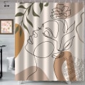 Miniatyrbilde 5 av 8: Abstrakt Kvinne Dusjforheng Moderne Boho Mid Century