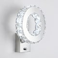 Miniatyrbild 3 av 5: Taklampa för matsal och vardagsrum, kristalltaklampa 3 ringar design Direktstart utan flimmer Enkel installation för sovrum flickrum