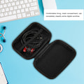 Miniatyrbillede 2 af 5: Bærbar lille øretelefonopbevaringskasse Carry Pouch Bag Box (Sort)