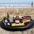 Miniatyrbild 5 av 5: Flytande bar, uppblåsbar dryckeshållare för pool, 9-håls uppblåsbar dryckeshållare med stor kapacitet, flytande poolbar, lämplig för