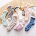 Miniatyrbild 8 av 8: Vinter Varma Sockor Mjuka Plysch Sockor Stickade Sockor Tjocka Sängsockor Höga Sockor Vinter Varma Sockor Elastiska Jul