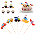 Miniatyrbilde 3 av 5: 35 stk Transportkake Topper - 5 modeller