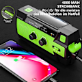 Miniatyrbild 5 av 5: Allt-I-Ett Nödradi: 5 Laddningslägen Inklusive Handvevsgenerator Och Usb-C, Ett Måste För Varje Hushåll Och Utomhusäventyr,