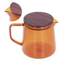 Miniatyrbillede 8 af 8: Tekop Borosilikatglas 300ml 11.9oz Varmebestandig Husholdningskaffekop Vandbeholder med Låg Brun