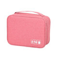 Miniatyrbilde 2 av 5: Datakabeloppbevaringspose Separat oppbevaring Oxford stoff Reiseelektronikkpose for kabler Ladere Harddisk Rose Red