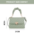 Miniatyrbillede 2 af 6: Mode kunstig læder plisseret håndtaske skulder crossbody