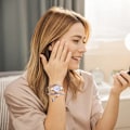 Miniatyrbilde 2 av 5: Mote Kvinner PU Lærklokke Analog Kvartsbevegelse Armbåndsanheng Håndleddklokker