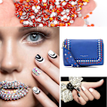 Miniatyrbillede 5 af 5: Krystal Rhinestones, Flade Glassten til Neglekunst, DIY Håndværk