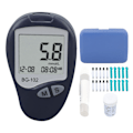 Miniatyrbilde 2 av 8: Blodsukkermålersett Bærbar Nøyaktig Diabetes Test Meter med Lancettenhet Teststrimler for Hjemmeselvovervåking av Blodsukker