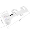 Miniatyrbild 6 av 8: Intelligent Toalett Bidet Set med Dubbel Vridknapp Icke Elektrisk Självrengörande Enkel Munstycke Bidet Toalettfäste G7/8