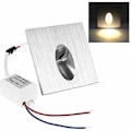 Miniatyrbild 5 av 5: 5-pack LED-infällda spotlights för trappor, veranda, 1 W, AC 100–245 V, varmvit