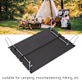 Miniatyrbilde 7 av 8: Bærbar sammenleggbart bord i aluminium og rustfritt stål, svart, for piknik, camping, reiser og fjellklatring