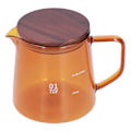 Miniatyrbillede 2 af 8: Tekop Borosilikatglas 300ml 11.9oz Varmebestandig Husholdningskaffekop Vandbeholder med Låg Brun