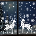 Miniatyrbild 4 av 8: 1 set jul vinter fönsterdekaler 2024, julren