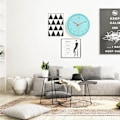 Miniatyrbild 5 av 6: Väggklocka Tyst Icke-Tickande Batteridriven Rund Modern
