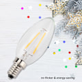 Miniatyrbilde 2 av 5: E14 2W LED-lampe Lyspære Lyspære Stearinlysform Varmt Hvit Lys AC 220V (2W)
