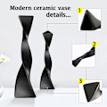 Miniatyrbillede 3 af 6: Høj Gulv Vase Keramik Vaser Moderne Hjem Decor Blomster Vase til