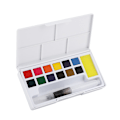 Miniatyrbillede 2 af 6: Bærbar Fast Vandfarve Pigment Sæt Tegning Maleri Forbrugsvarer (12 farver)
