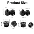 Miniatyrbilde 2 av 5: 6 stk Mikrofongjenge Adapter svart