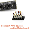 Miniatyrbilde 8 av 8: 4-pins PWM viftehub, 4-pins kontakt for CPU-vifte PC viftehub